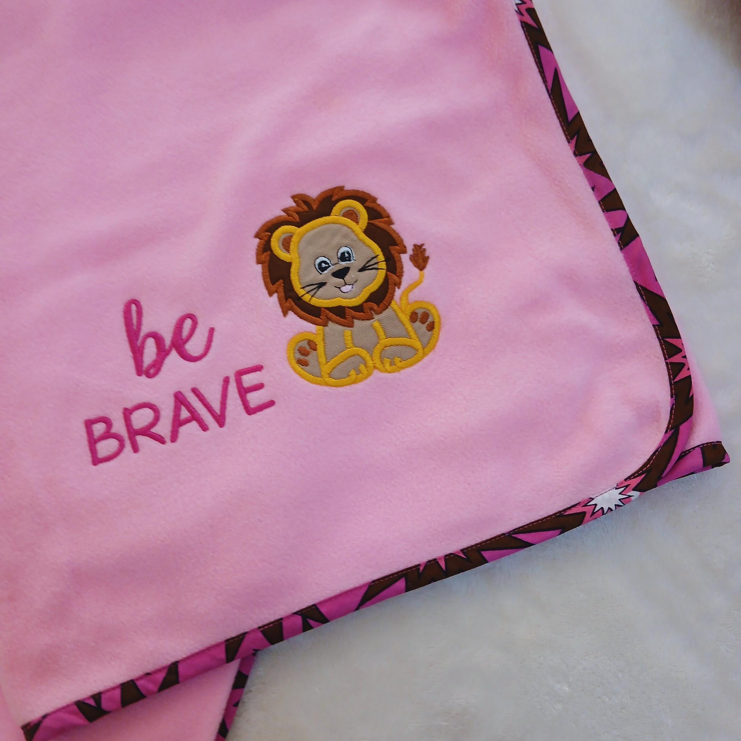 Ready to Gift Baby & Kids Blankie Lion "Be Brave"