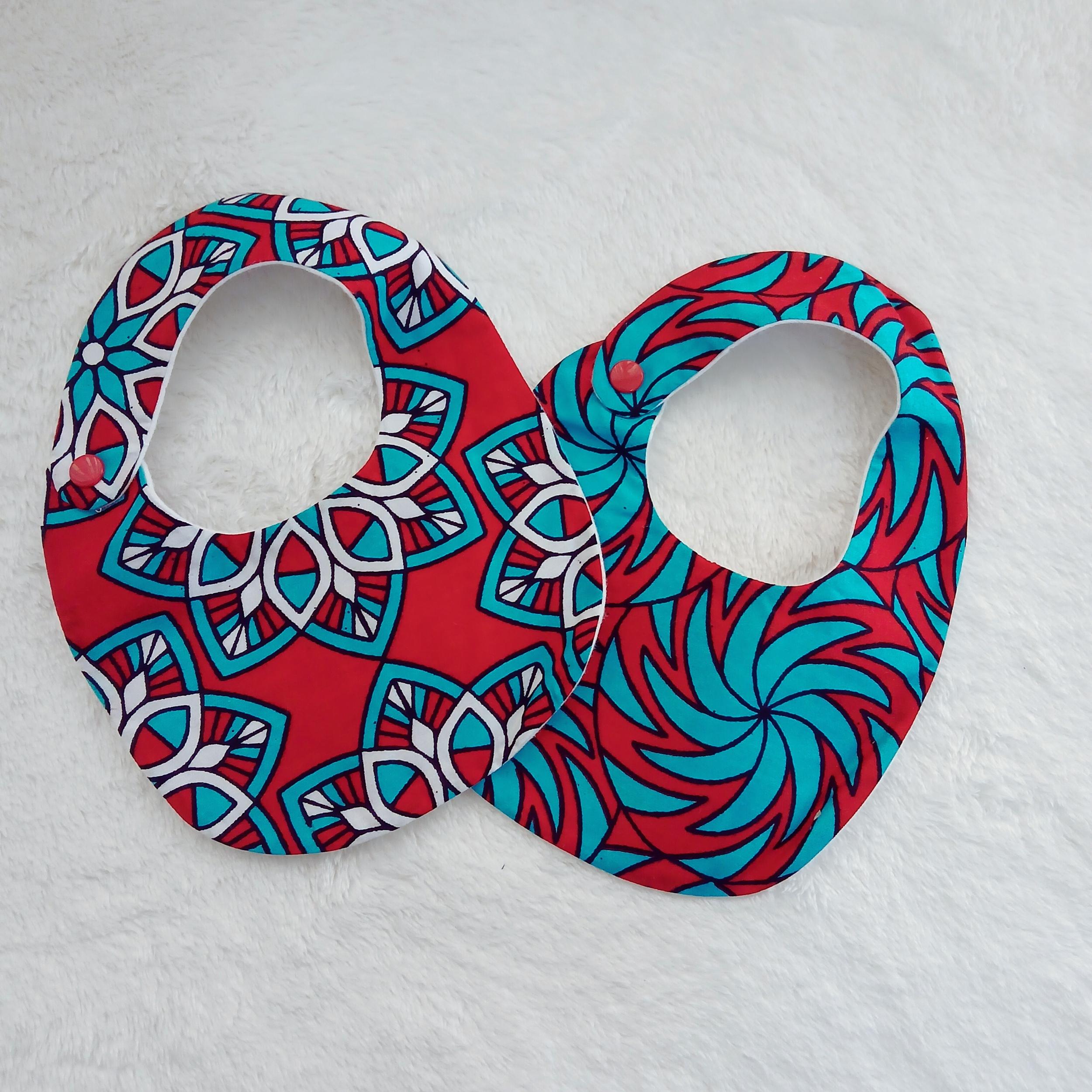 Ready to Gift Khanga Love Bibs Set Maua