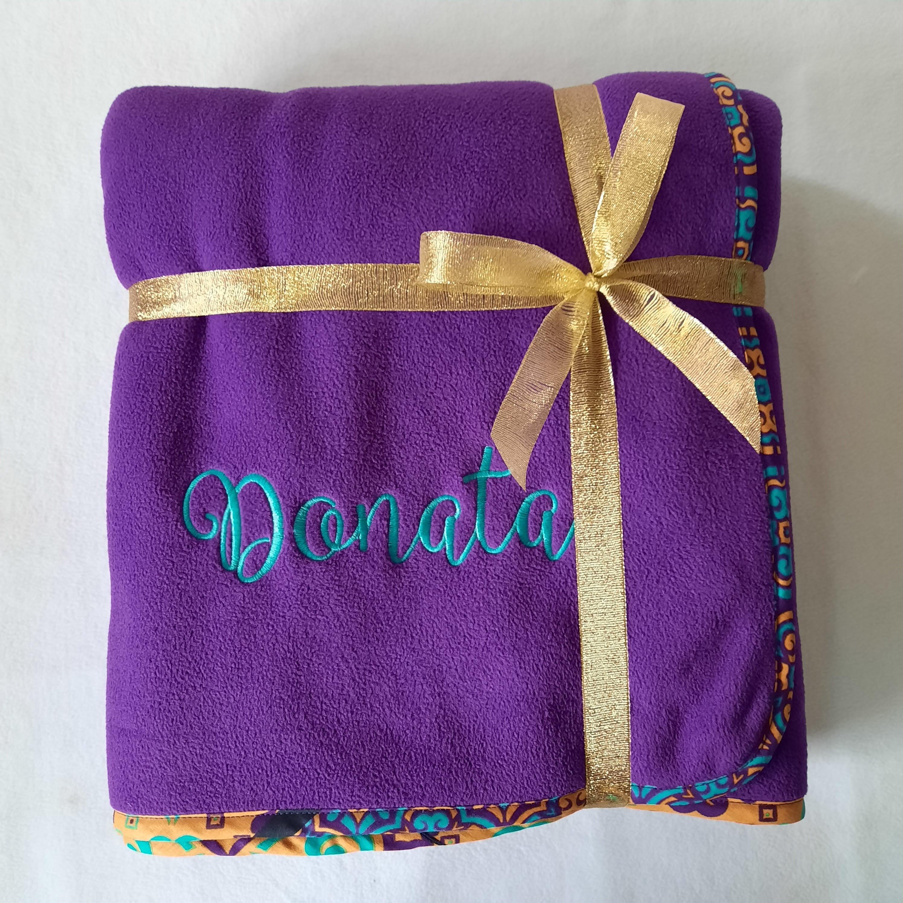 Chemutai Border Fleece Blanket