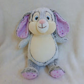Personalized Stuffed Animal Grey Bunny with Pink Stardust