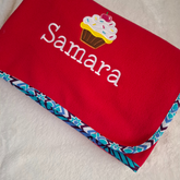 KDL Border Fleece Blankie Samara Cupcake