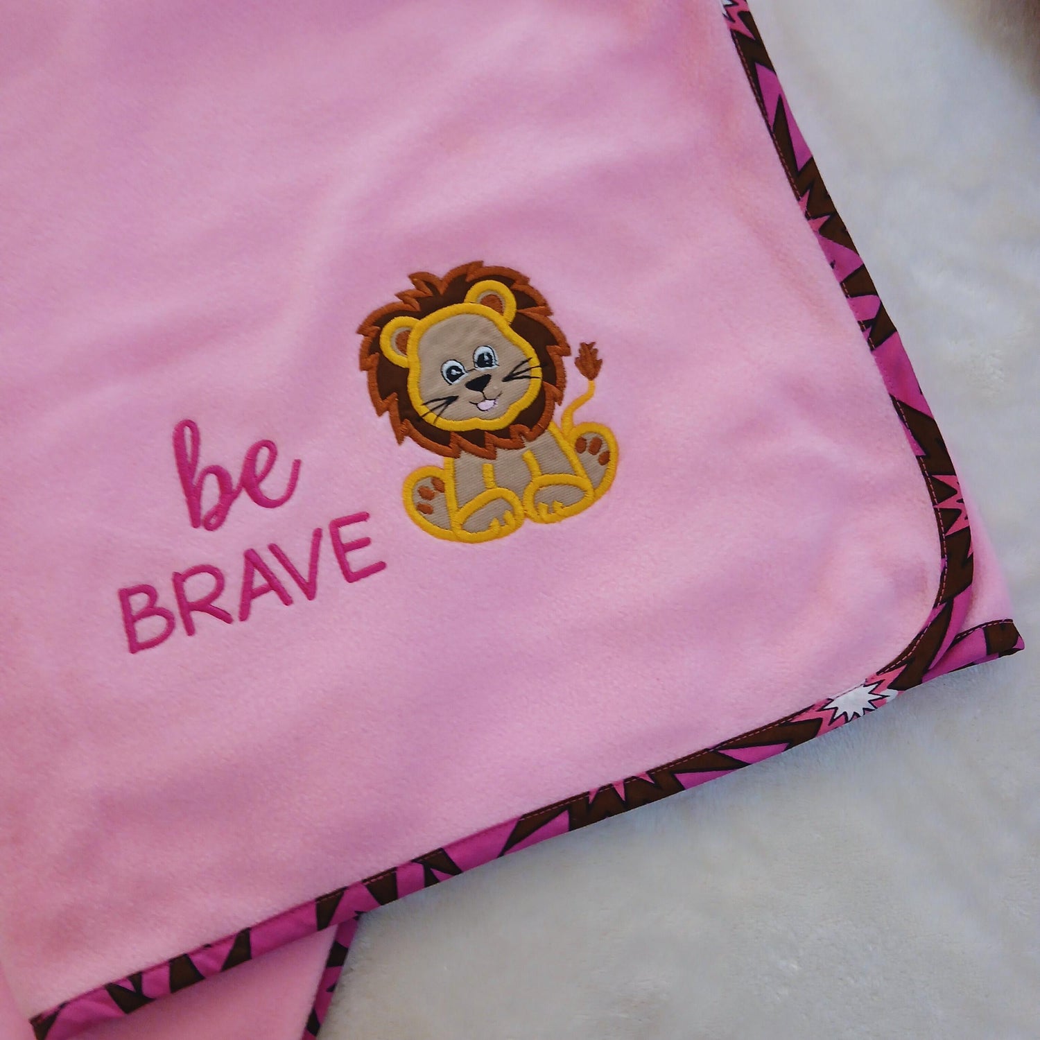 Ready to Gift Baby &amp; Kids Blankie Lion "Be Brave"