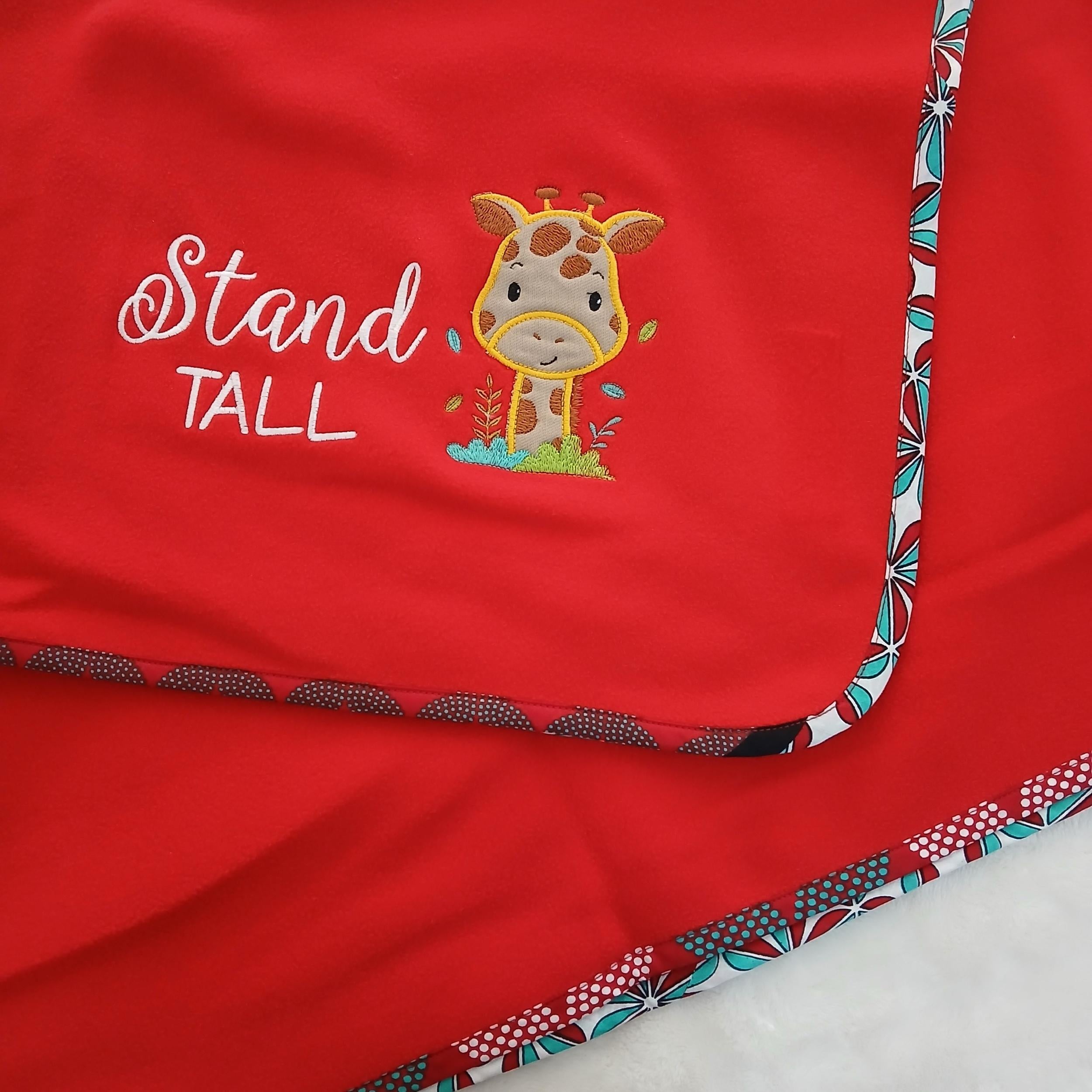 Ready to Gift Baby &amp; Kids Blankie "Stand Tall" Happy Giraffe