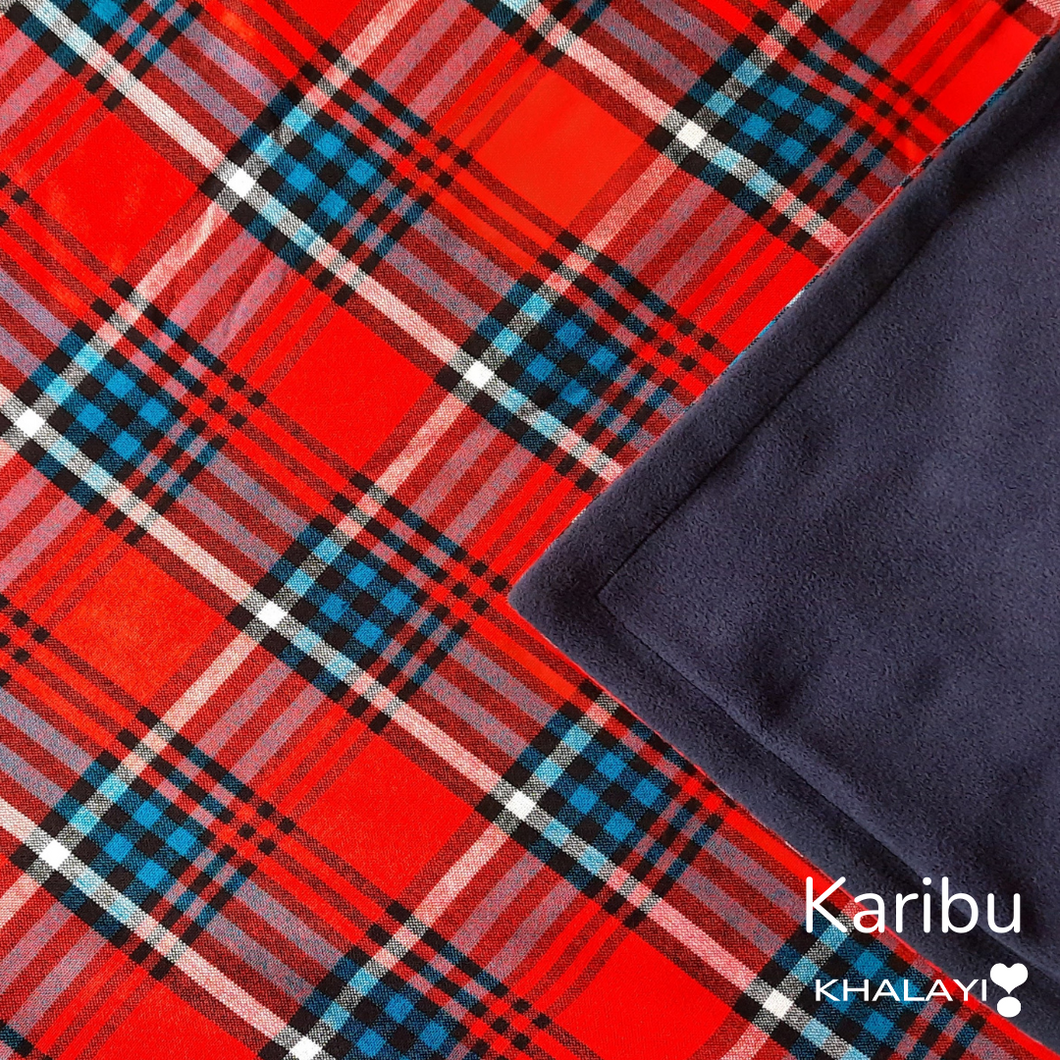 Karibu Maasai Fleece Blanket